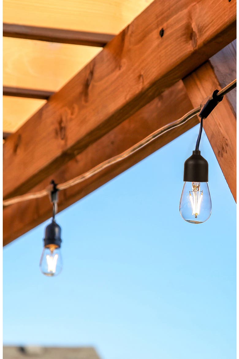 Ambience Solar LED Hanging String Lights, Alternate, color, BLACK