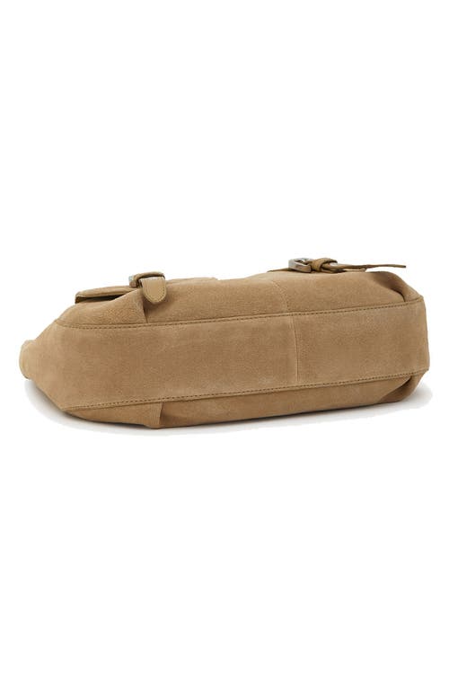 Oryany Rodeo Suede Shoulder Bag In White