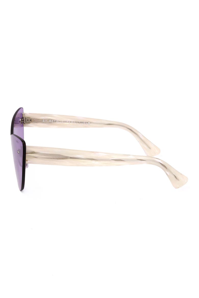 54mm Mask Cat Eye Sunglasses, Alternate, color, CREAM