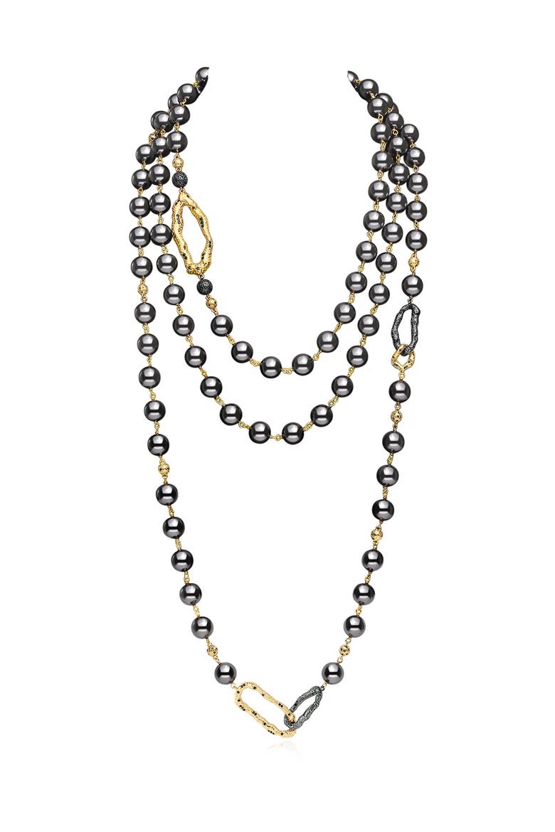 Leopard Necklace, Main, color, Black & Gold