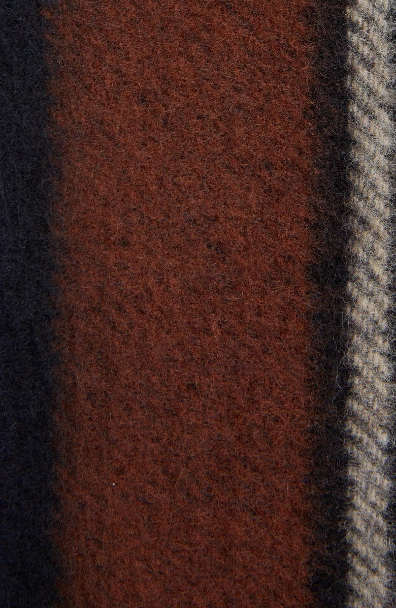 Loewe Plaid Fringe Trim Wool & Cashmere Jacket, Alternate, color, 