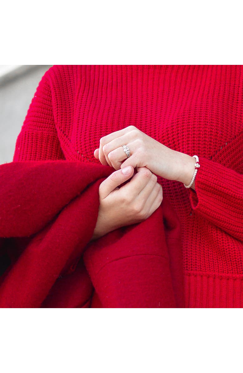 Julianna B. Diamond Oval 3-Stone Halo Engagement Ring 14k, Alternate, color, 14K White Gold