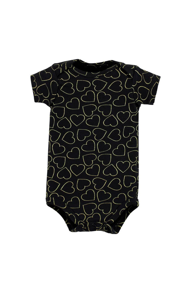 Hudson Baby Cotton Bodysuits 5-Pack, Alternate, color, Girl Mommy Red Black 5Pk