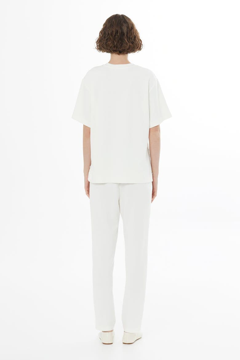 Ecru Embroidered Detail T-Shirt, Alternate, color, Ivory
