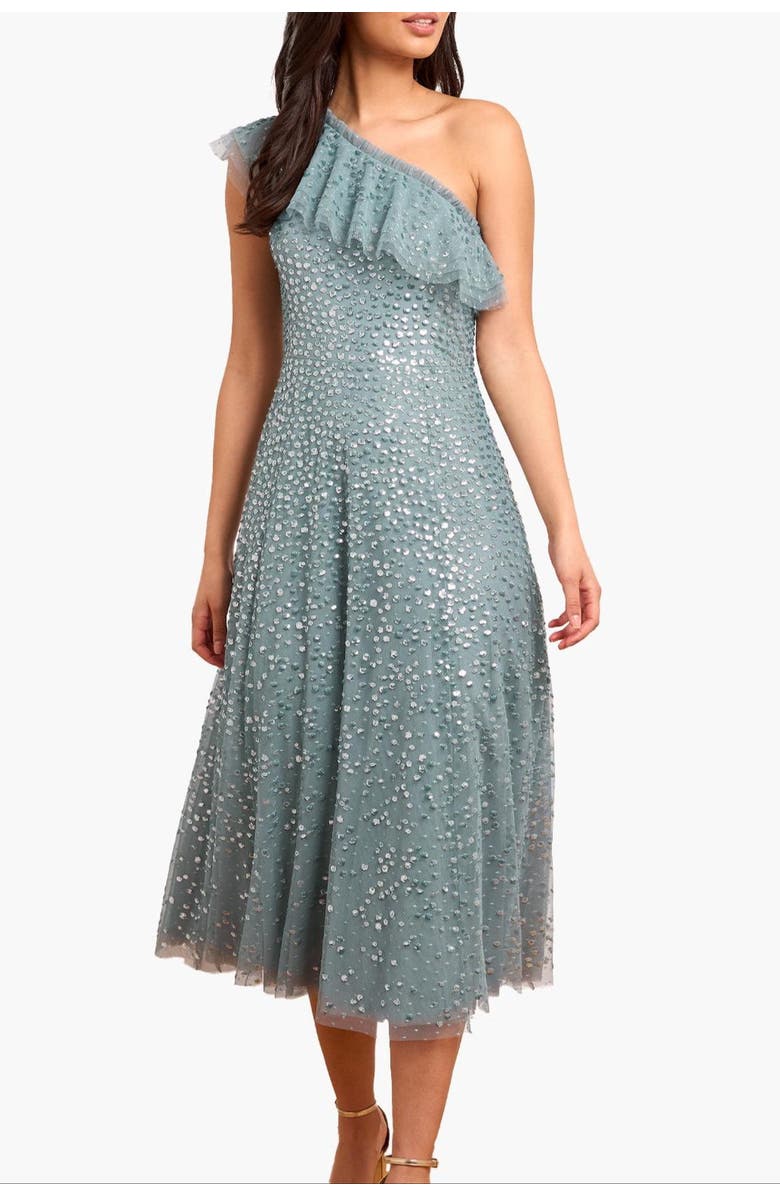 Needle & Thread Dappled Sequin Ballerina Dress, Main, color, Thistle Blue