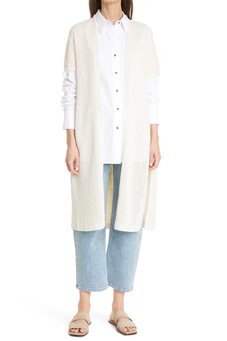 Greyson Cotton Blouse, Main, color, WHITE