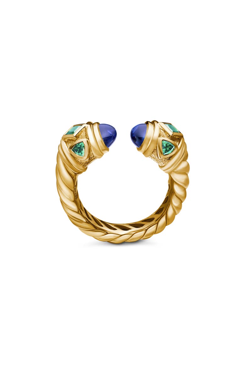 Renaissance Color Open Ring in 18K Yellow Gold with Tansanite & Tsaorite, Alternate, color, 18K YELLOW GOLD