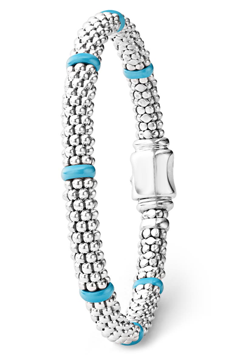 Blue Caviar Ceramic Station Bracelet, Alternate, color, BLUE