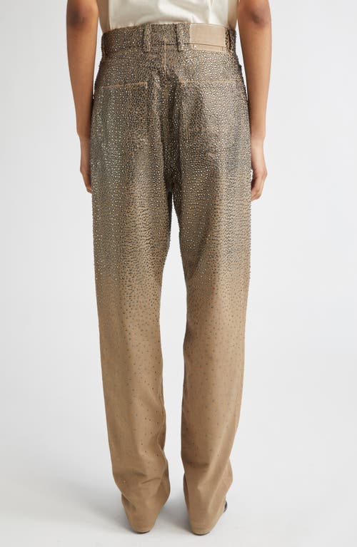 Golden Goose Straight-leg Pants With Gradient Crystal Embellishment In Multi