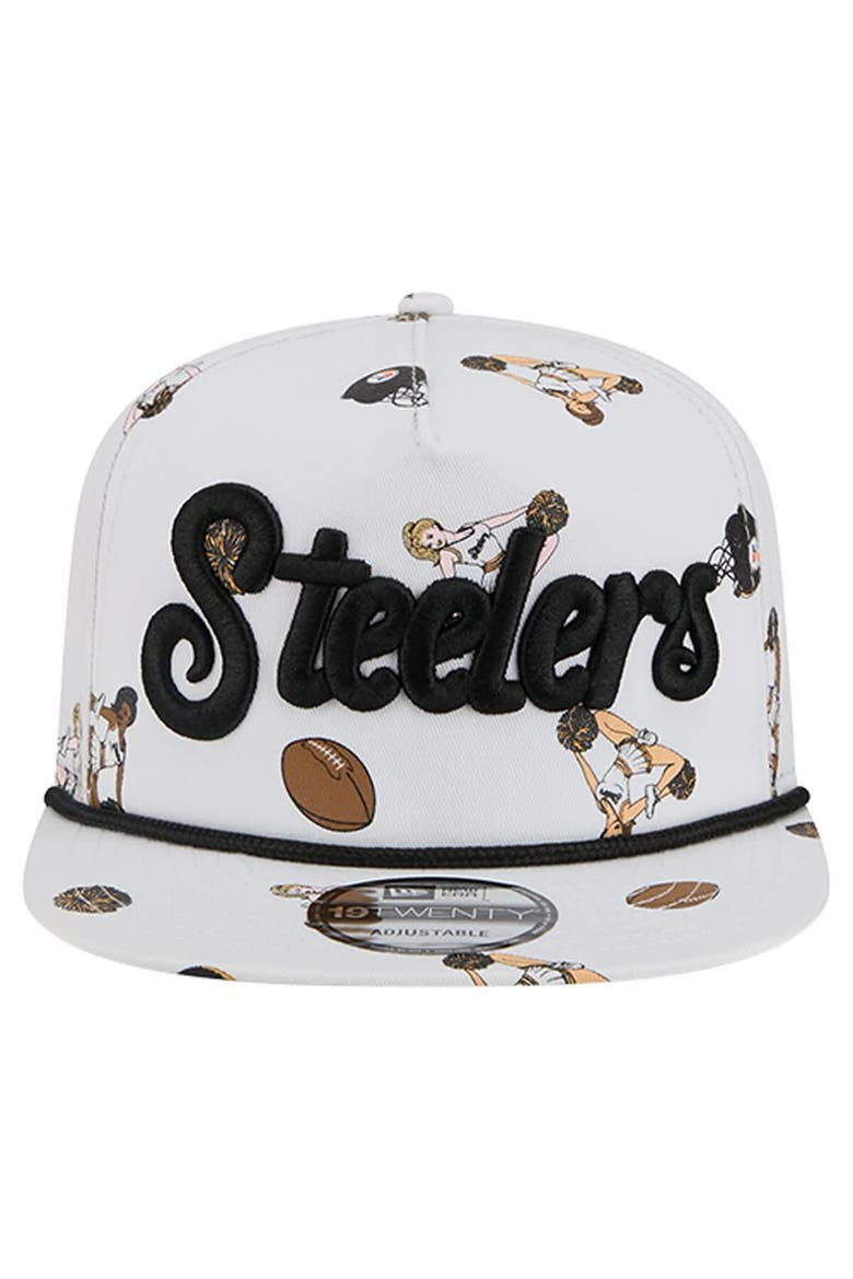 Men's New Era  White Pittsburgh Steelers Team Cheer 19TWENTY Snapback Hat, Alternate, color, White