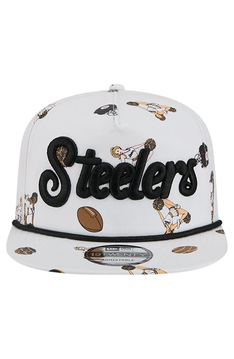 New Era Men's New Era  White Pittsburgh Steelers Team Cheer 19TWENTY Snapback Hat, Alternate, color, White