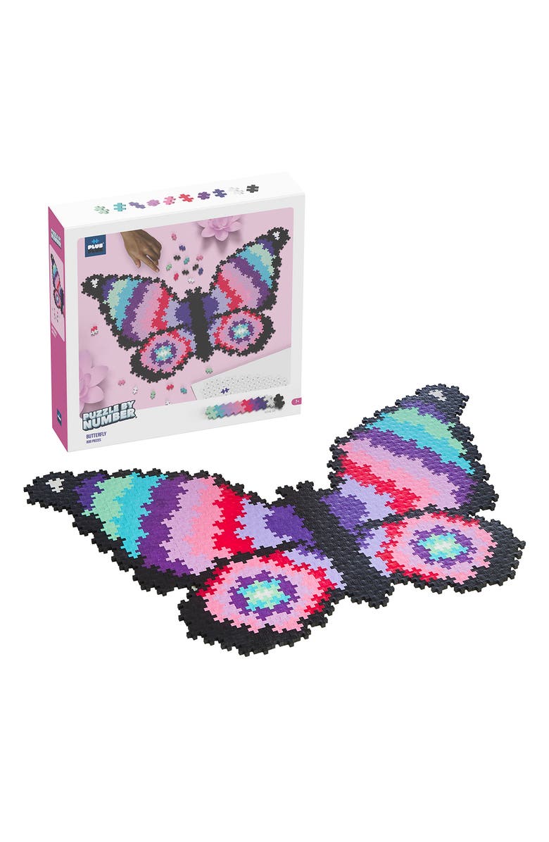 Plus-Plus USA 800-Piece Butterly Puzzle by Number Butterfly, Alternate, color, Multi