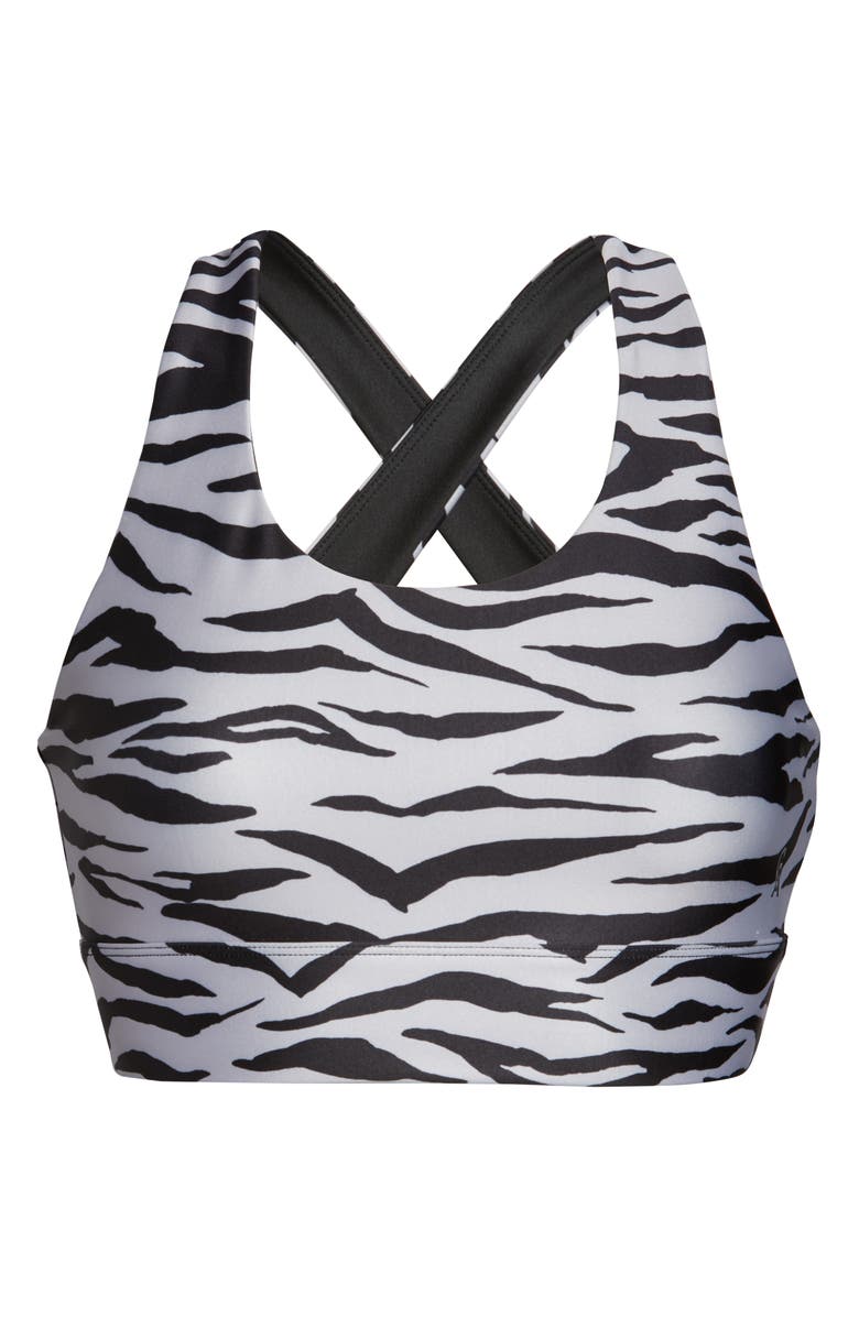 Good American The Step Animal Print Sports Bra, Alternate, color,
