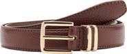 MANGO Square Buckle Faux Leather Belt