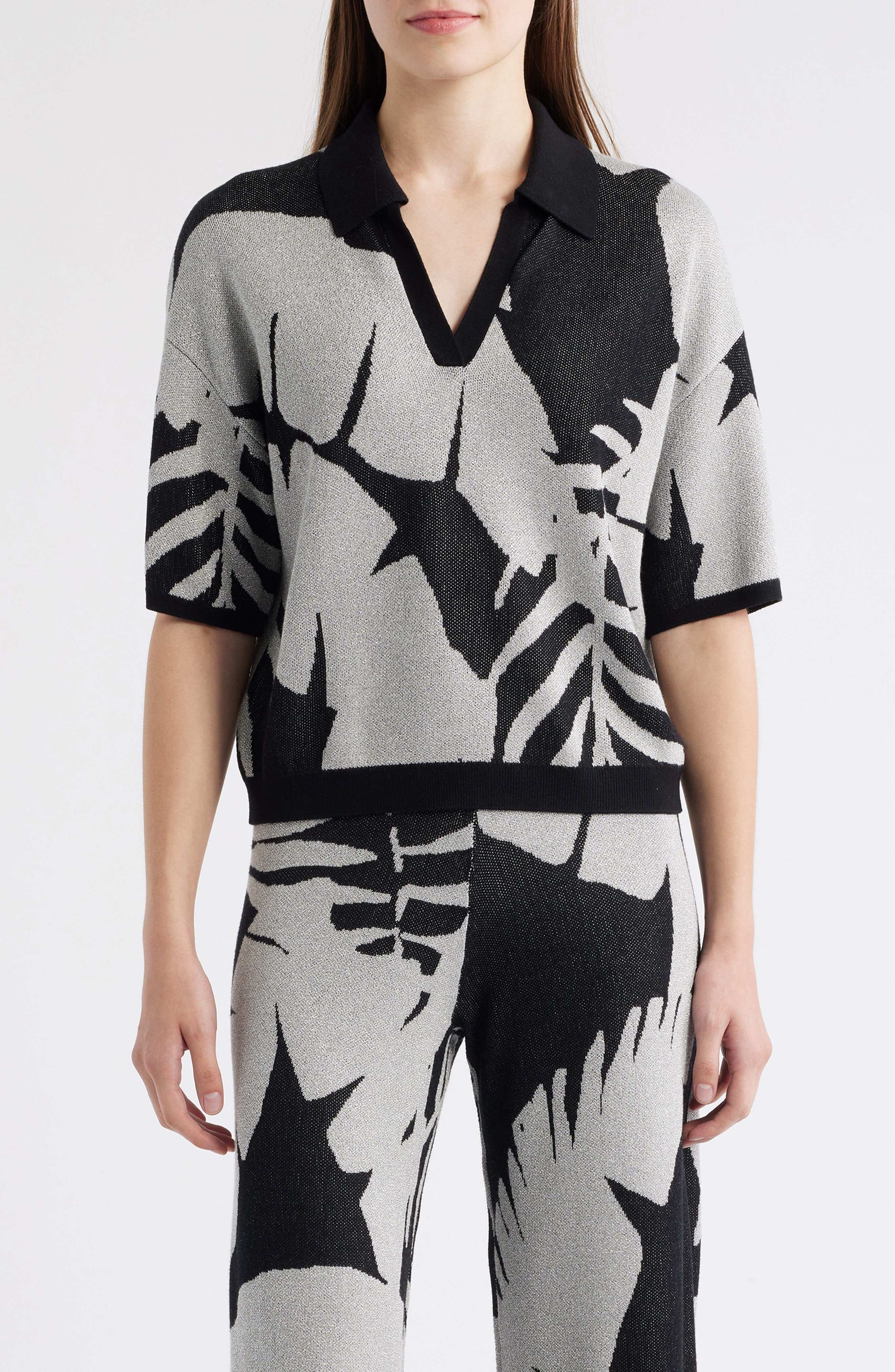Carter Palm Tree Polo Sweater