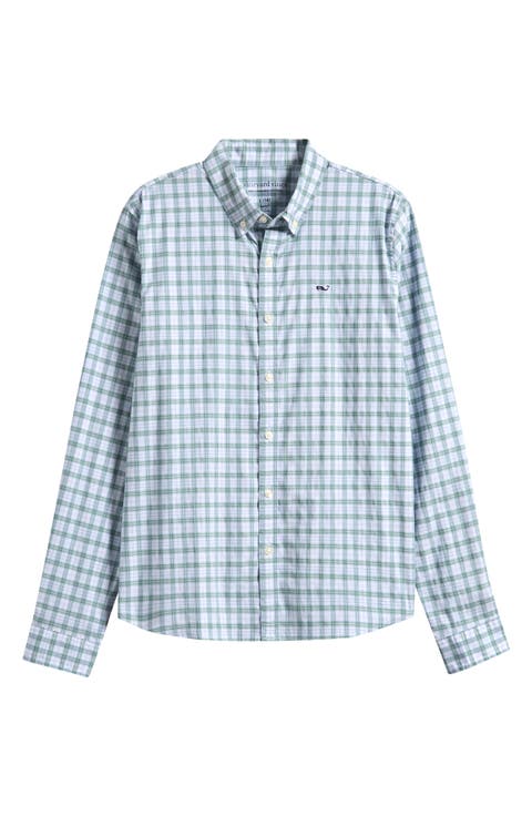 Kids' Lowcountry Plaid Performance Cotton Shirt