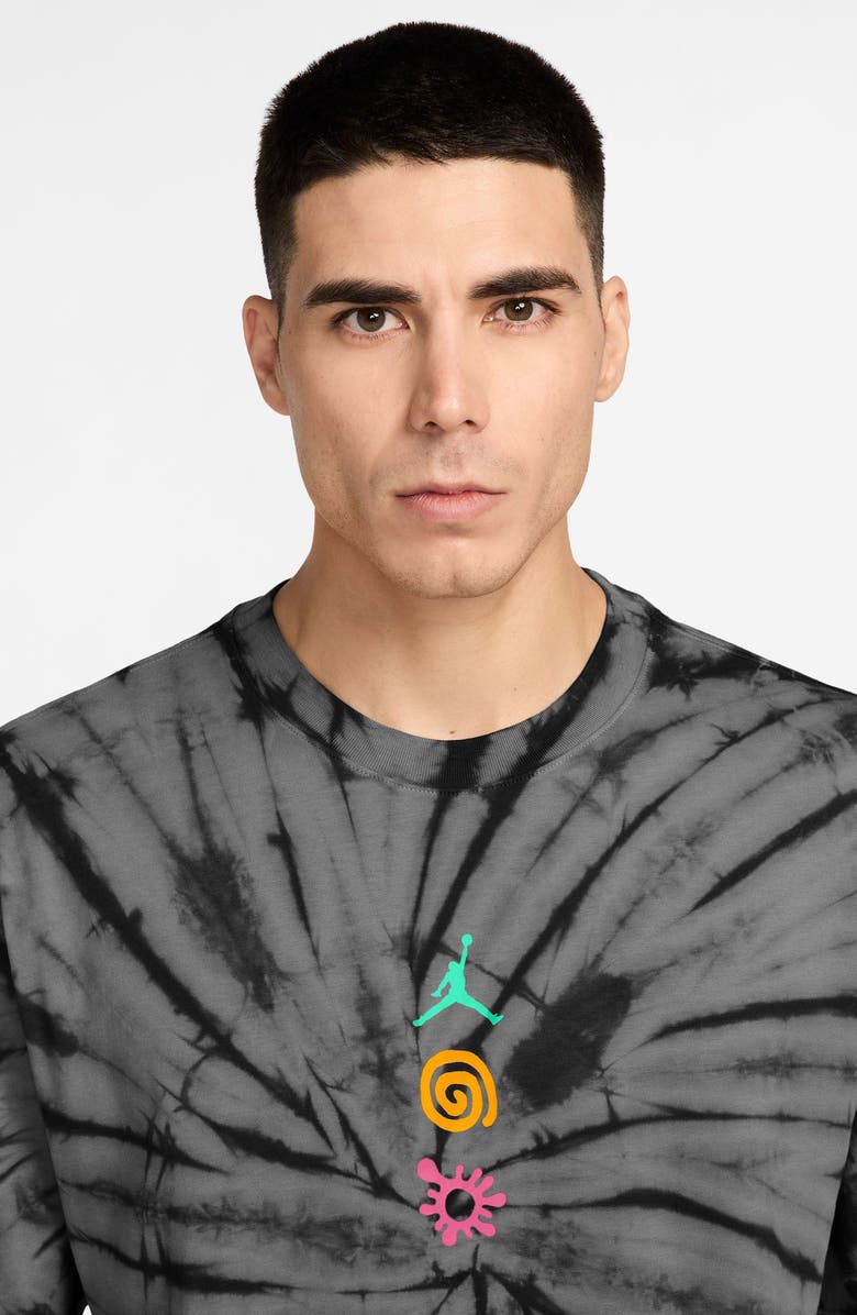 Jordan Mindfulness Tie Die Cotton Graphic T-Shirt, Alternate, color, Iron Grey