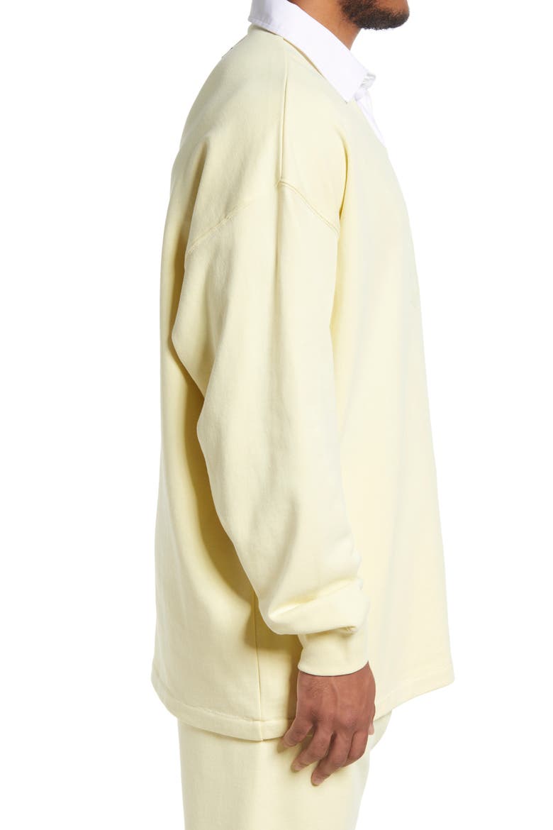 Men's French Terry Rugby Shirt, Alternate, color, CANARY