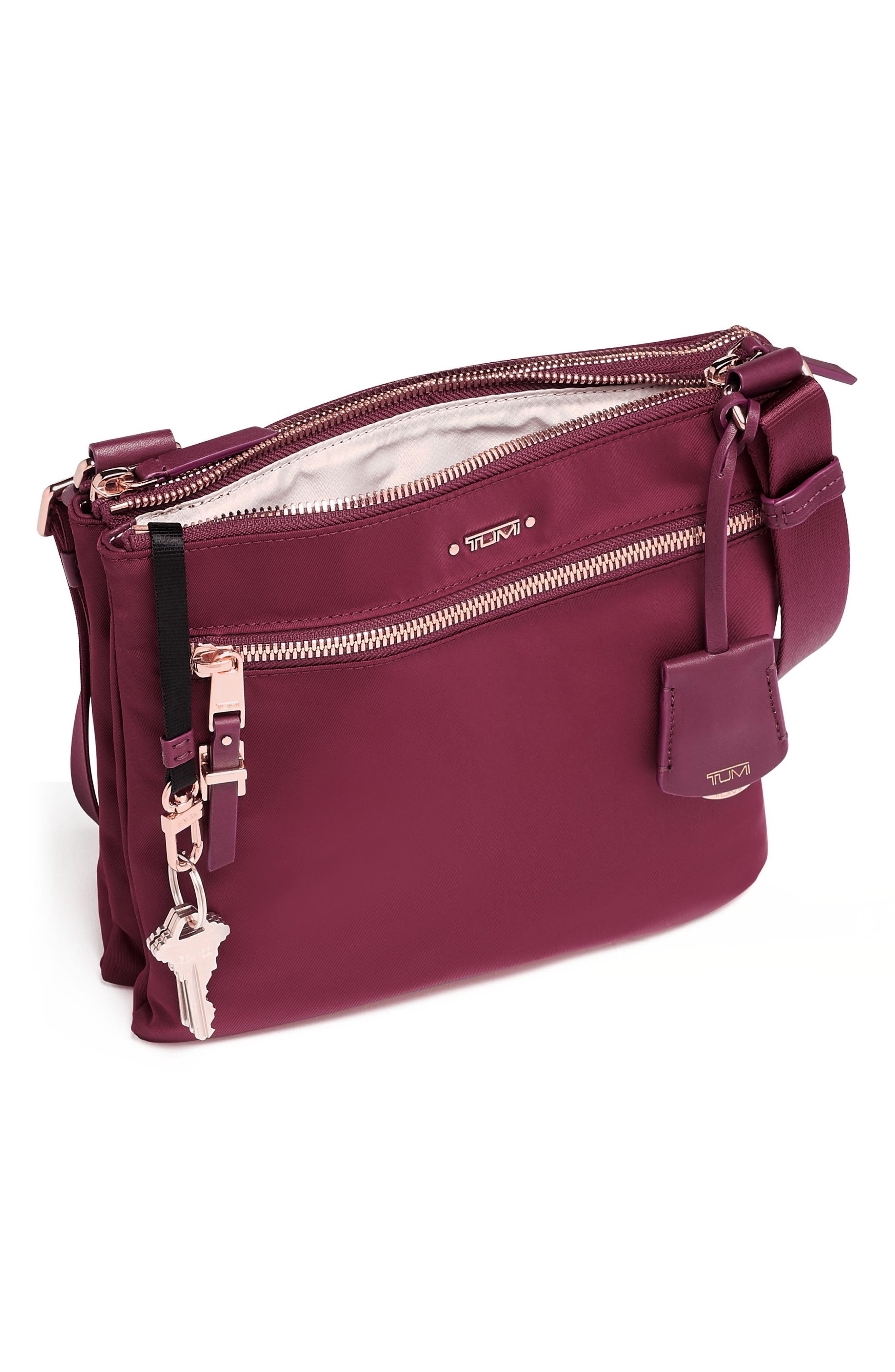 Voyageur Tula Nylon Crossbody Bag, Alternate, color, BERRY