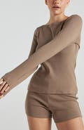 Losano Serene Rib Long Sleeve Top