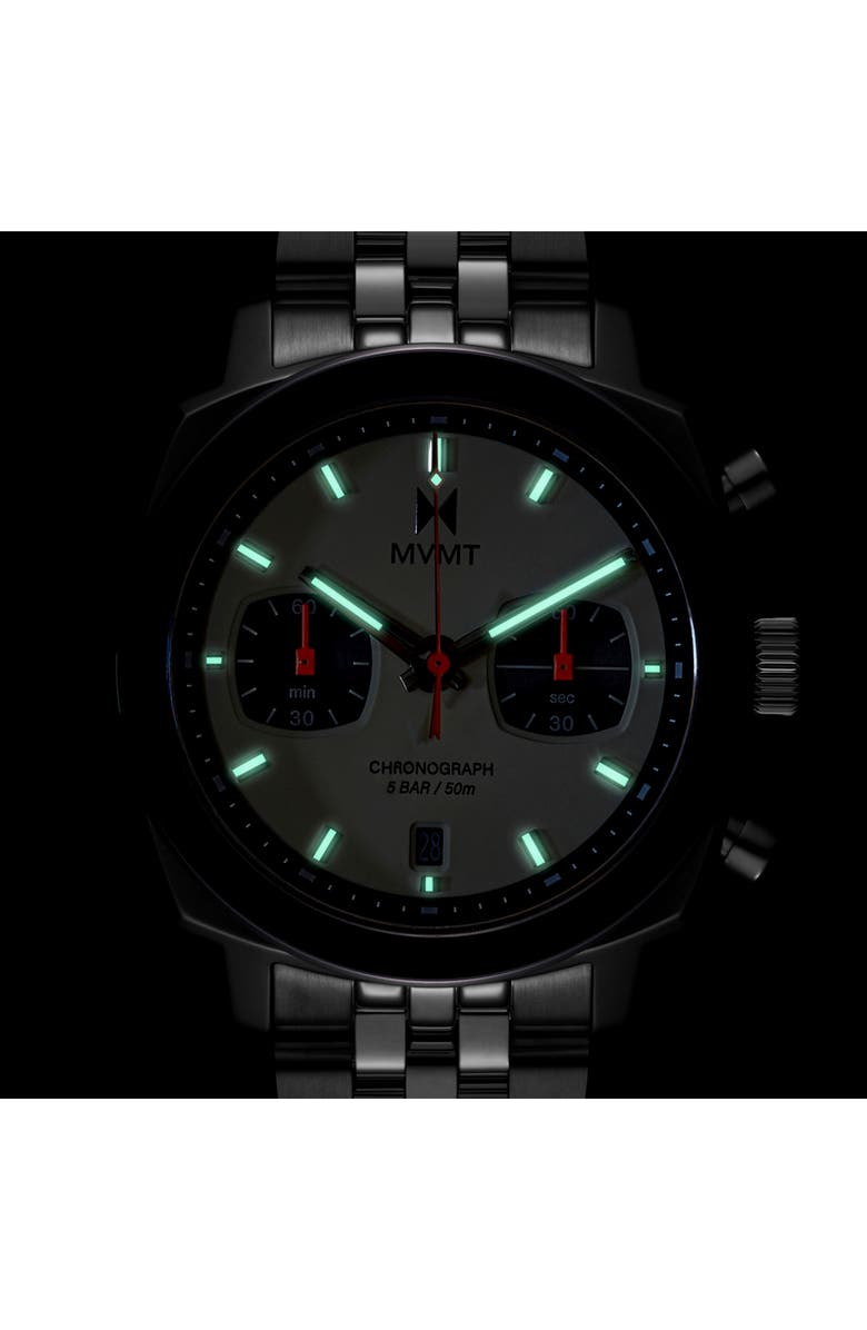 MVMT Mulholland Racer Bracelet Watch, 42mm, Alternate, color, Silver/Gold Face