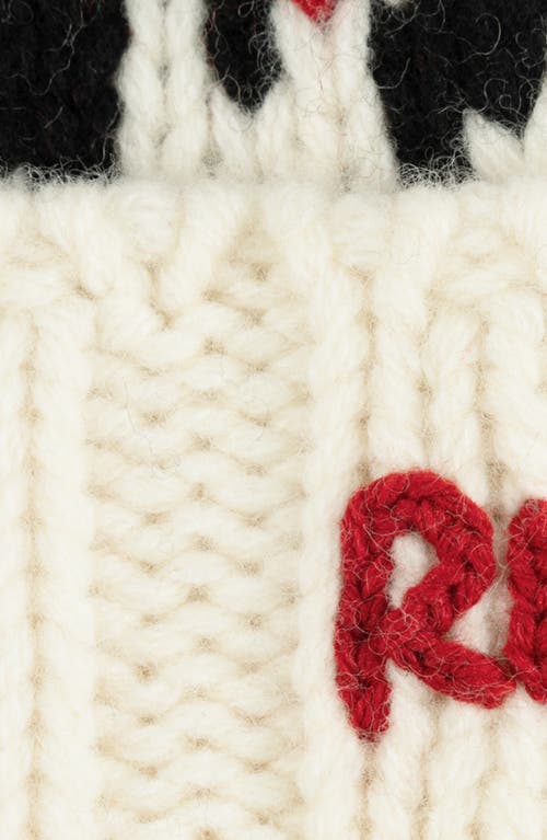 Polo Ralph Lauren Snowflake Wool Pompom Beanie In Neutral