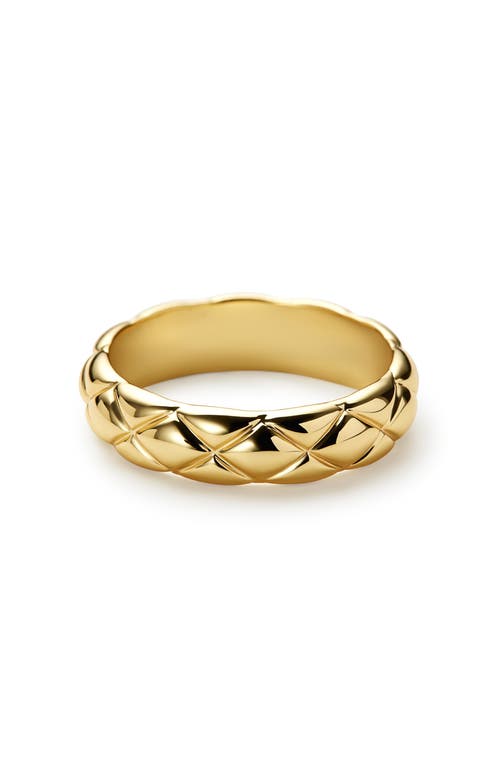 Ana Luisa Quilted Ring In Gold