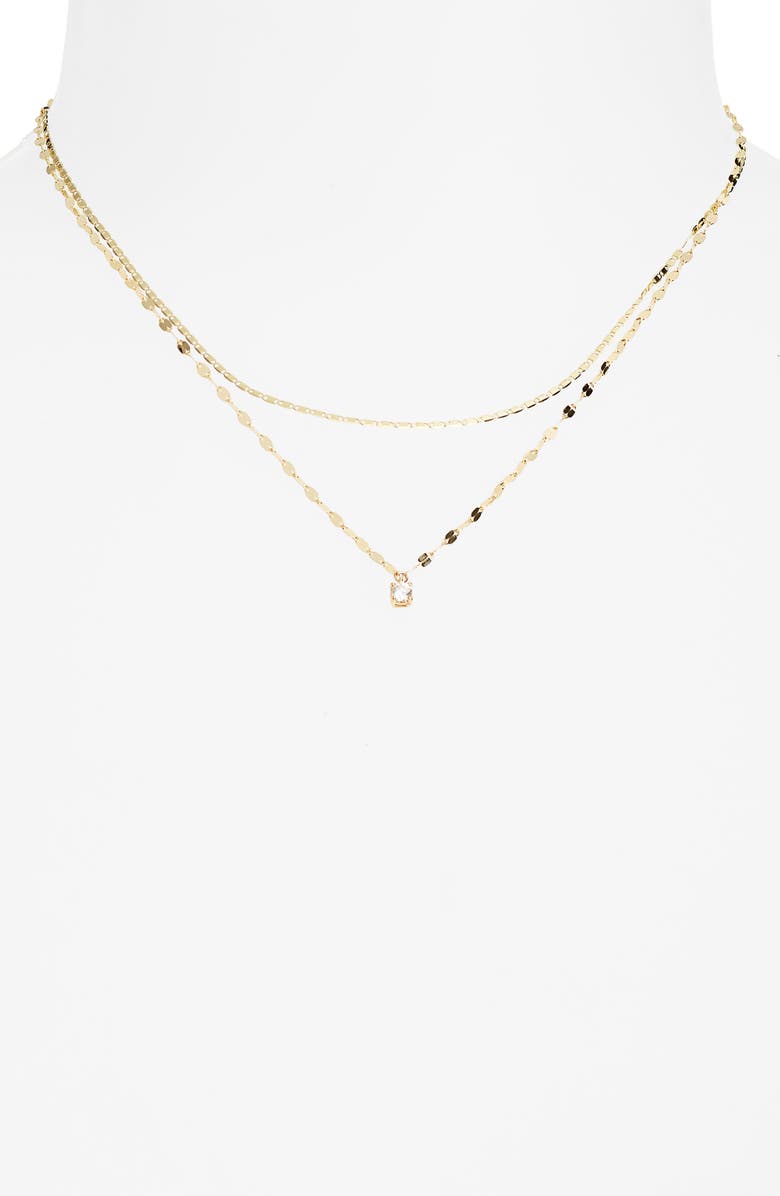 LANA Solo Diamond Malibu Chain Layered Necklace, Alternate, color,