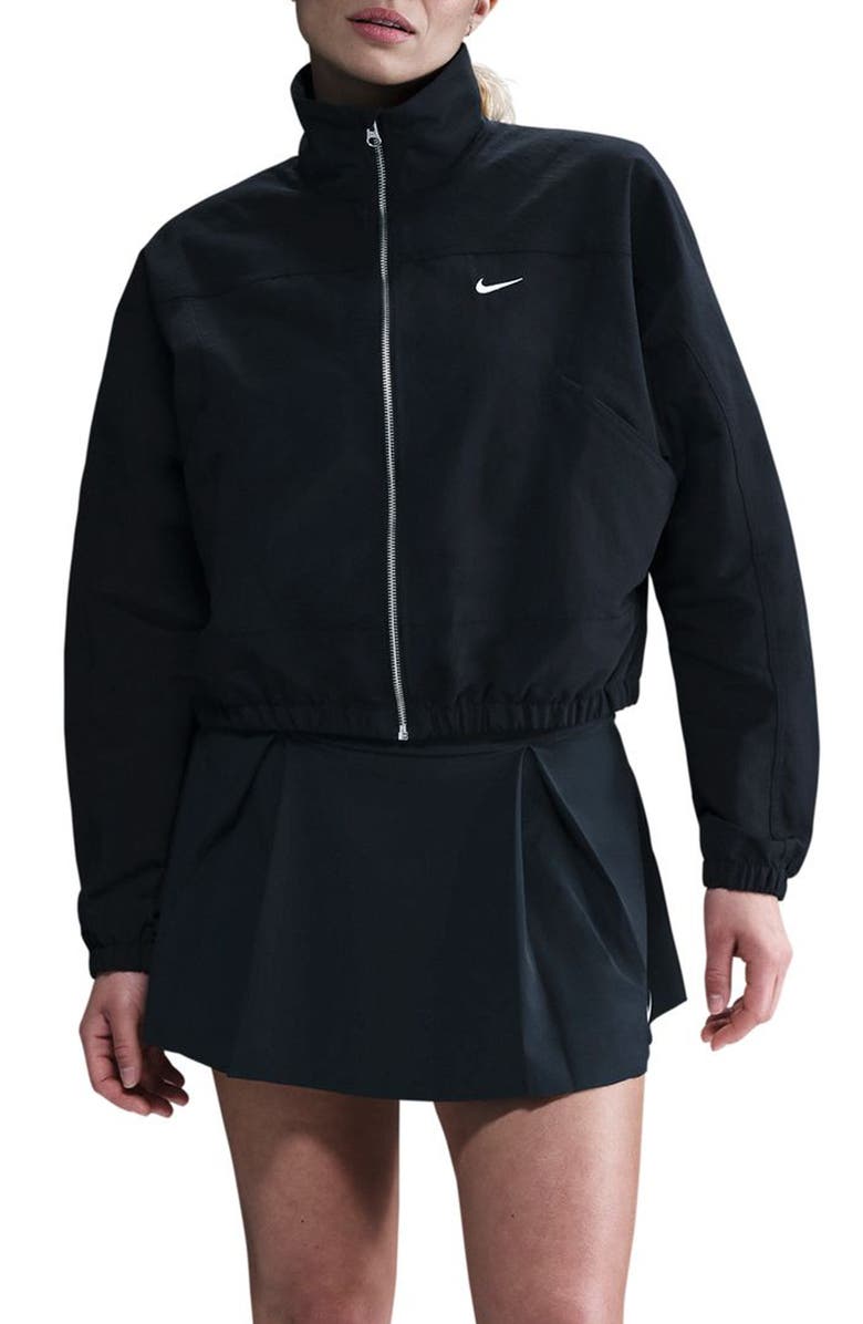 Nike Everything Woven Repel UV Protection Jacket, Main, color, Black/ White
