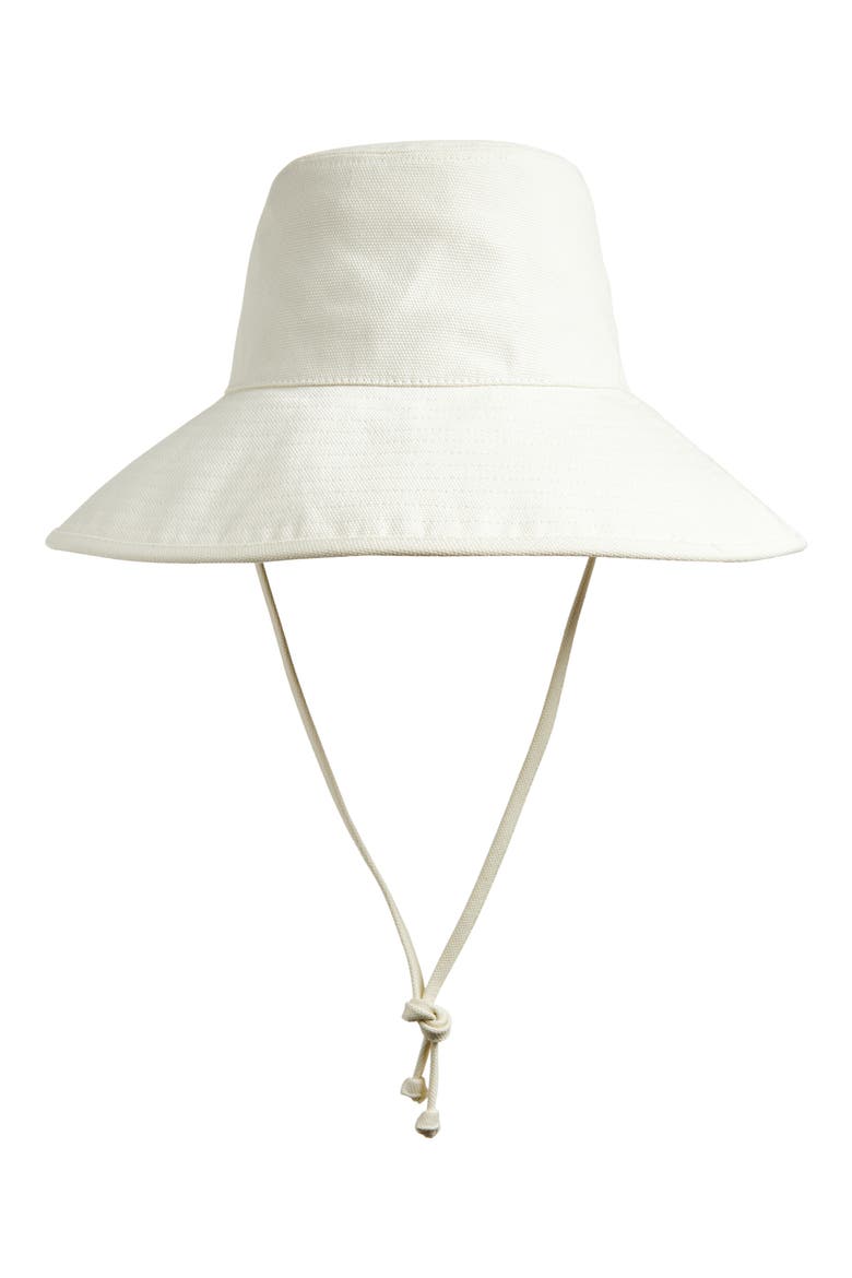 Holiday Cotton Canvas Bucket Hat, Main, color, COCONUT