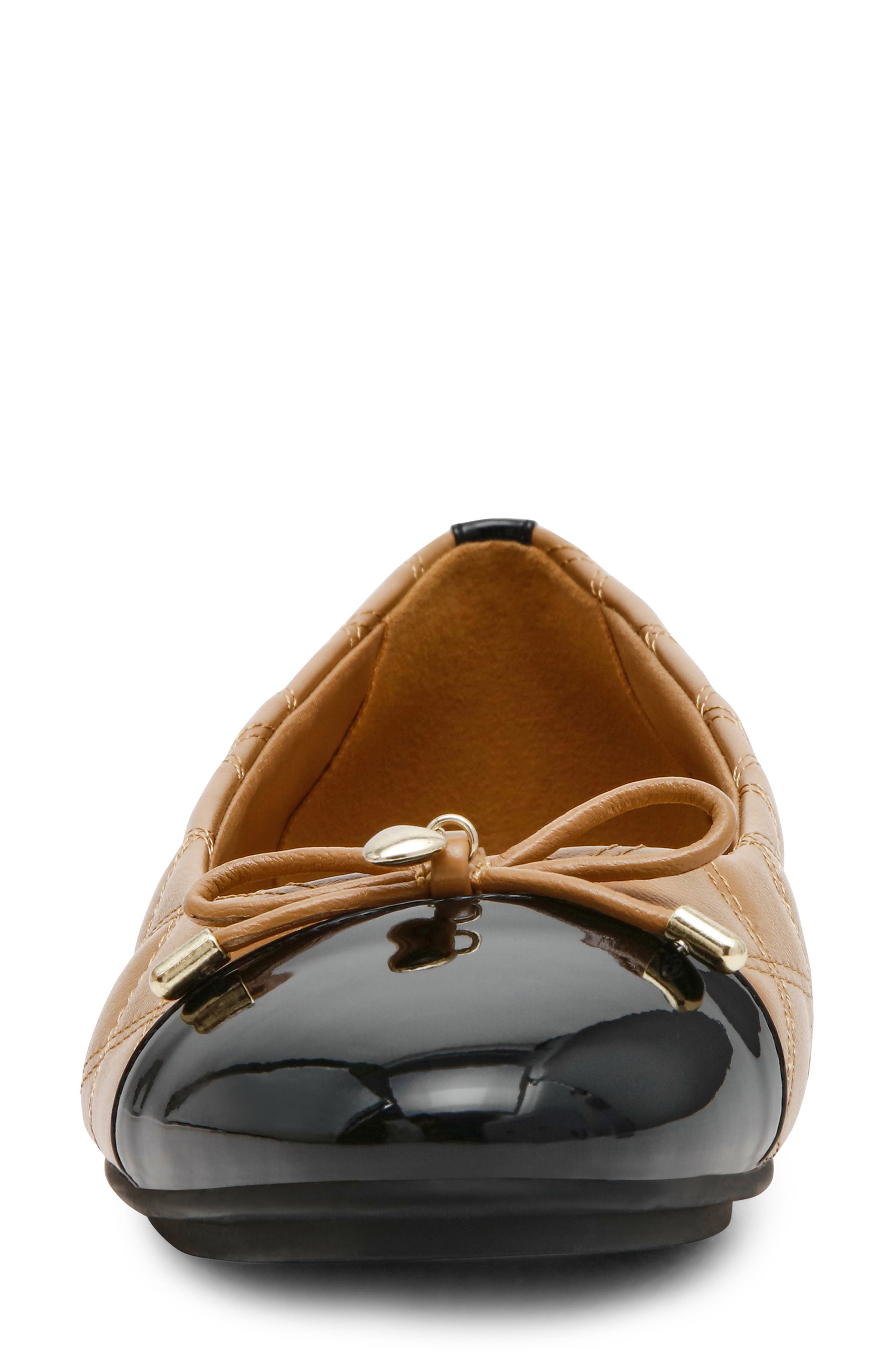 Luci Cap Toe Ballet Flat, Alternate, color, BEIGE/ BLACK
