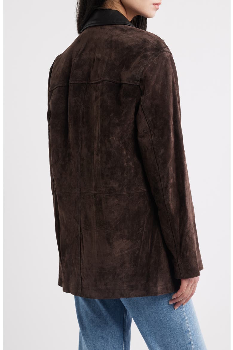 Suede Barn Coat, Alternate, color, WOOD