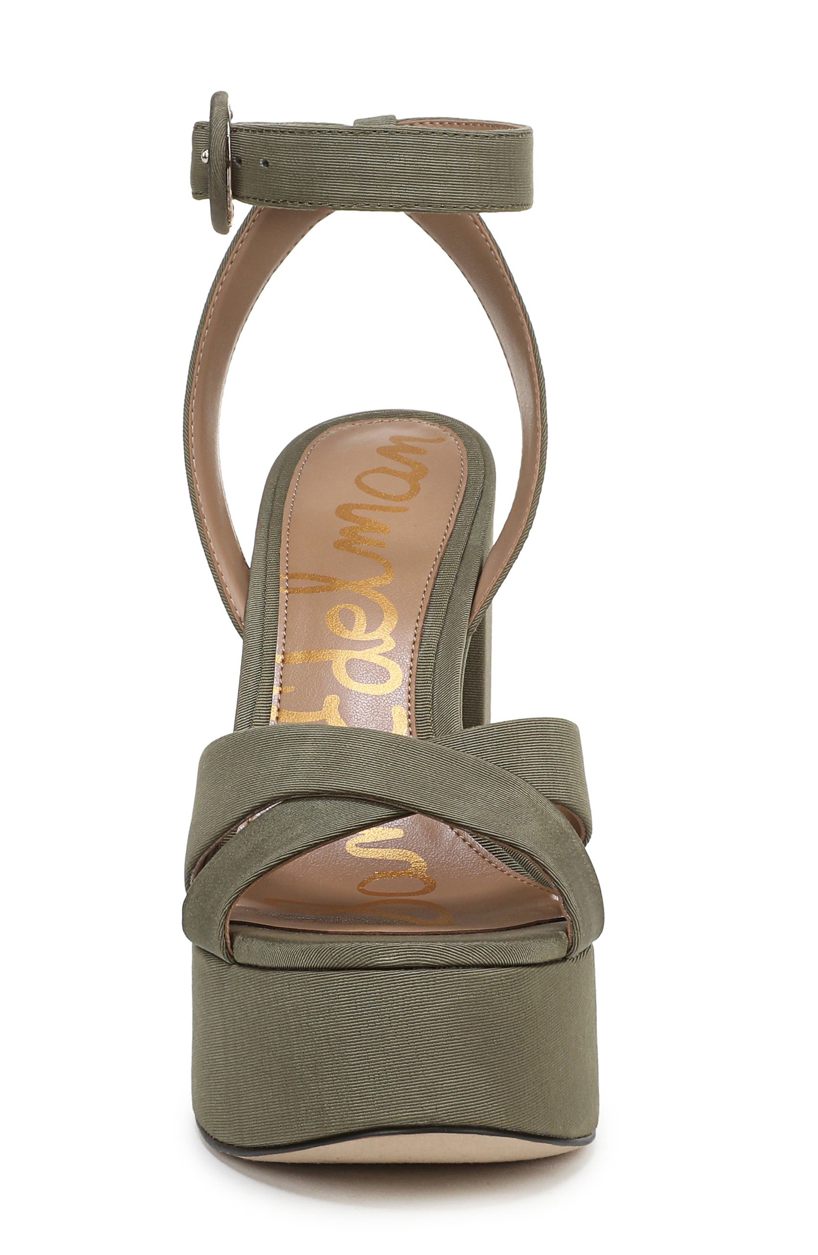 Savannah Ankle Strap Platform Sandal, Alternate, color, LIGHT OLIVE