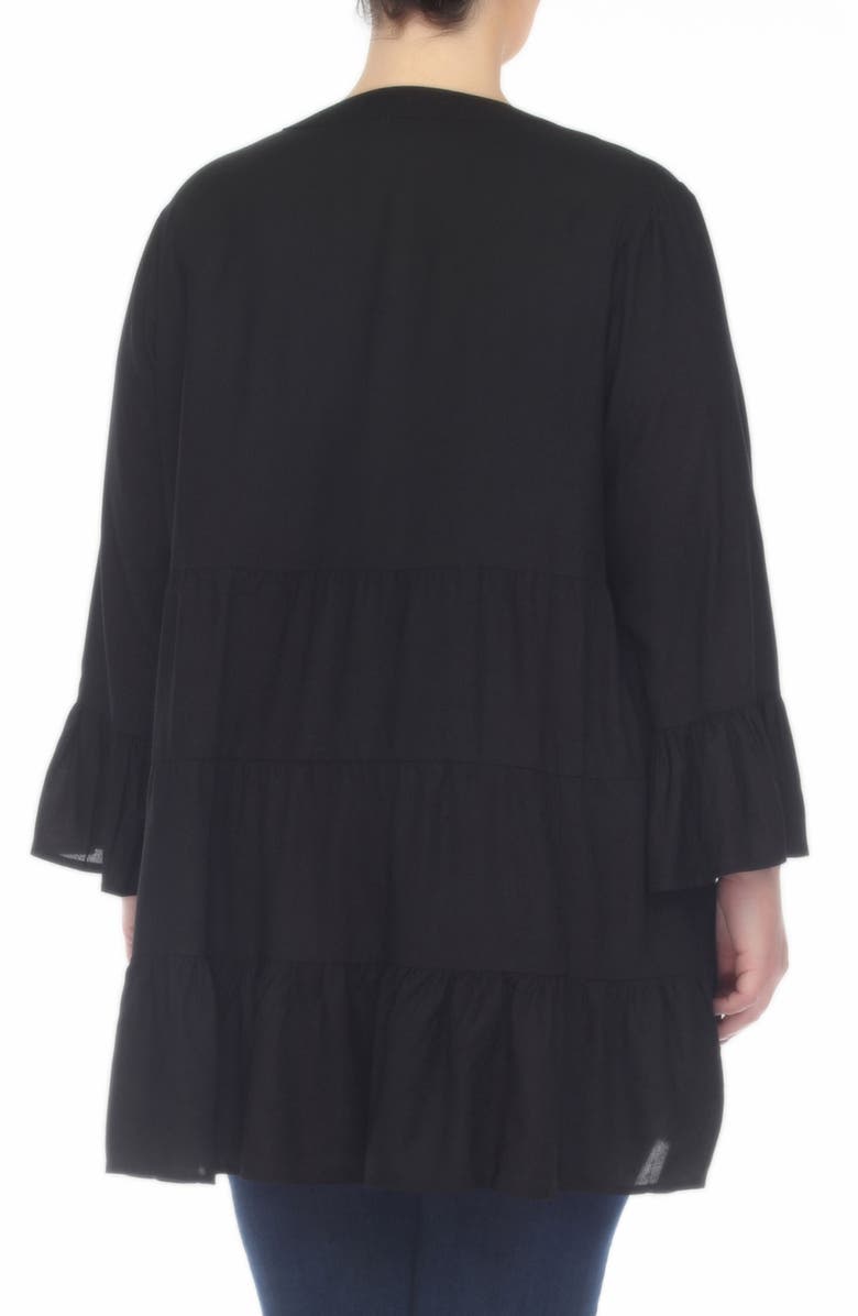 BOHO ME Lace Inset Ruffle Hem Tunic, Alternate, color, 