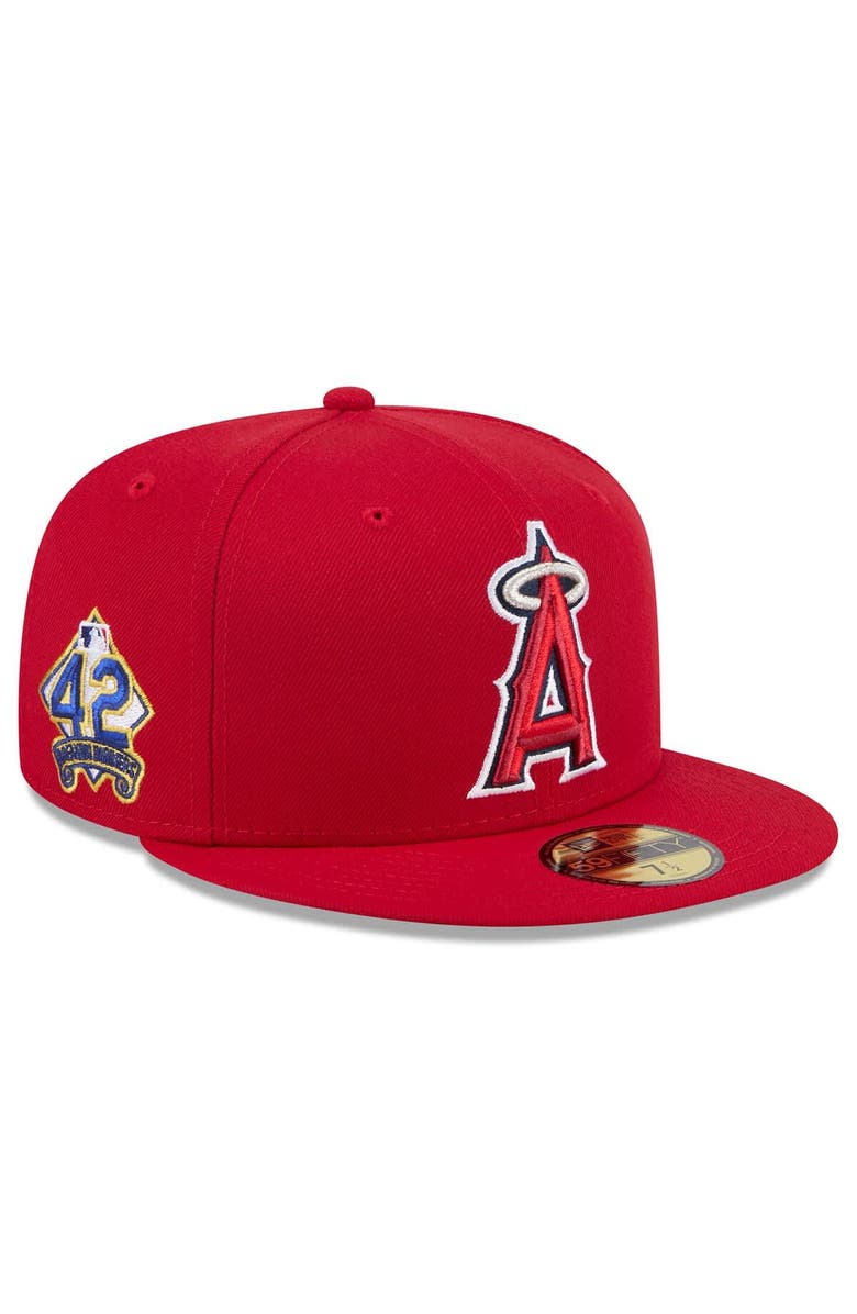 New Era Men's New Era Red Los Angeles Angels 2025 Jackie Robinson Day 59FIFTY Fitted Hat, Alternate, color, Red