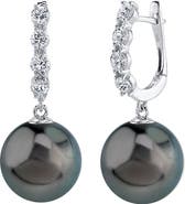 The Pearl Source Tahitian South Sea Pearl & Diamond Belle Earrings