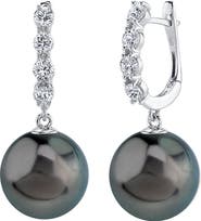The Pearl Source Tahitian South Sea Pearl & Diamond Belle Earrings