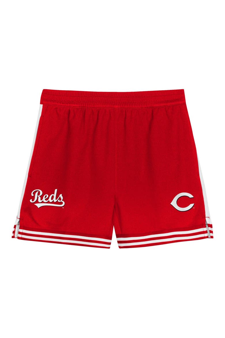 Toddler Gray/Red Cincinnati Reds Pinch Hitter Infielder T-Shirt & Shorts Set, Alternate, color, Gray