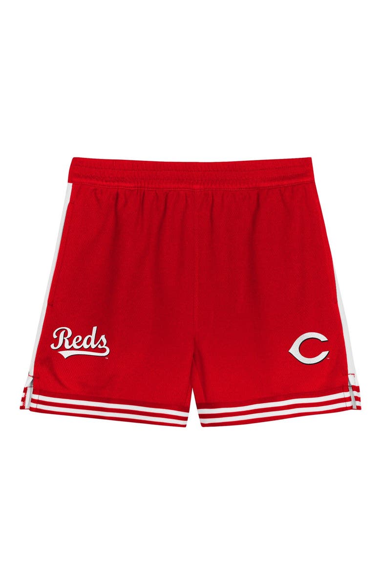 Outerstuff Toddler Gray/Red Cincinnati Reds Pinch Hitter Infielder T-Shirt & Shorts Set, Alternate, color, Gray