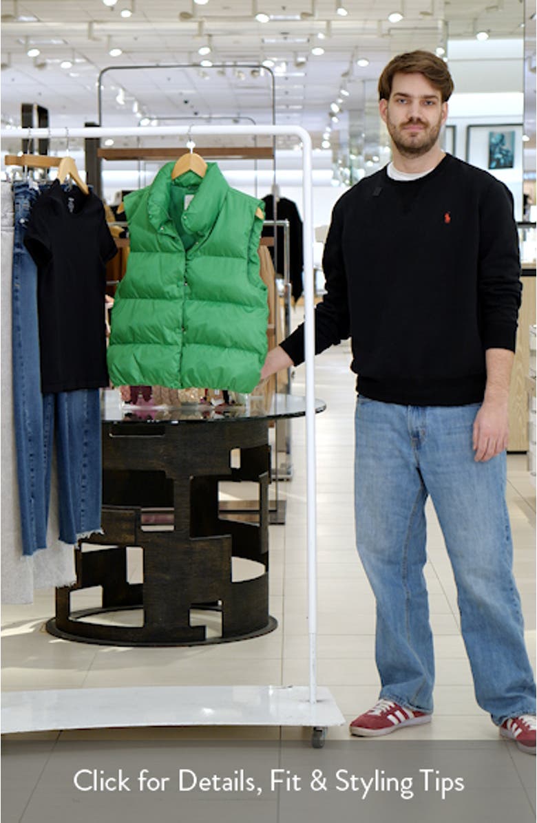 Quilted Satin Puffer Vest, sales video thumbnail