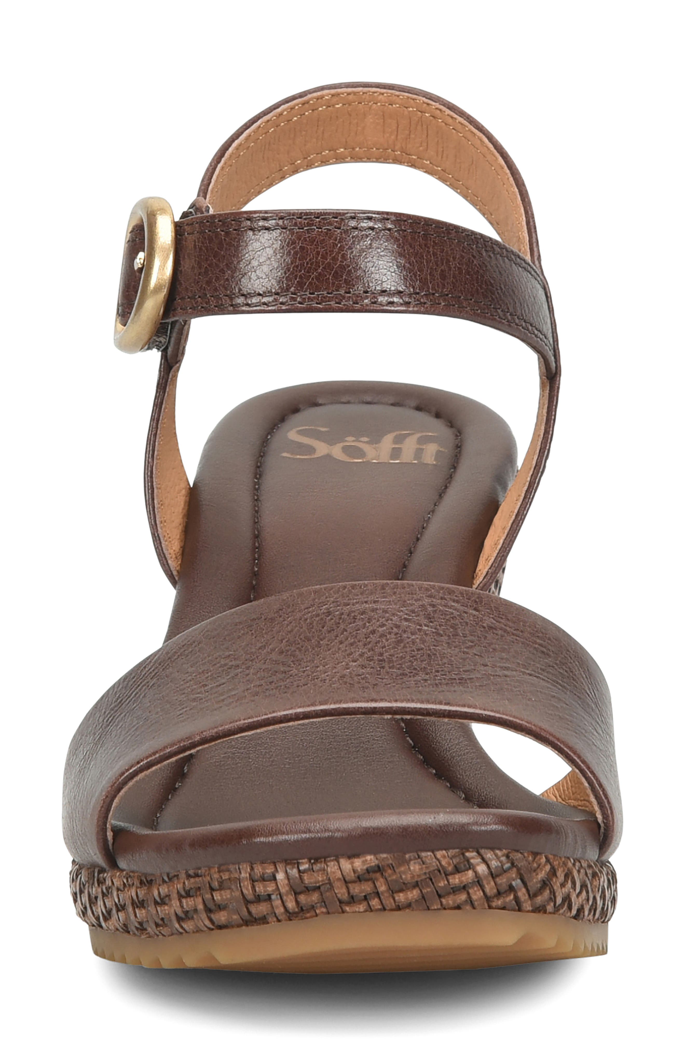 Söfft Inez Wedge Sandal, Alternate, color, Cocoa Brown