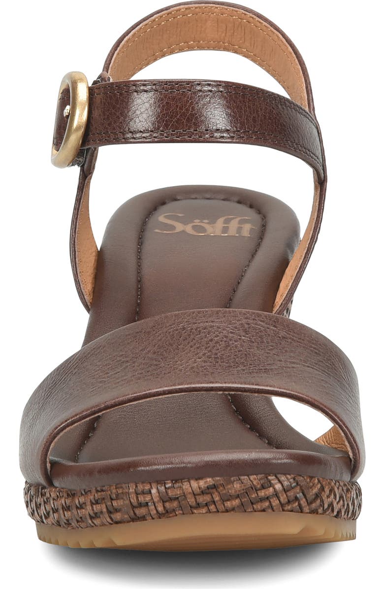 Söfft Inez Wedge Sandal, Alternate, color, Cocoa Brown
