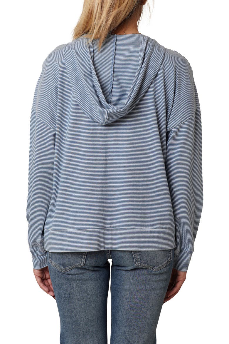 Drop Shoulder Hoodie, Alternate, color, LIGHT DENIM
