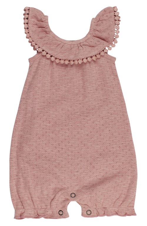 Shop L'ovedbaby Pointelle Organic Cotton Bubble Romper In Taffy