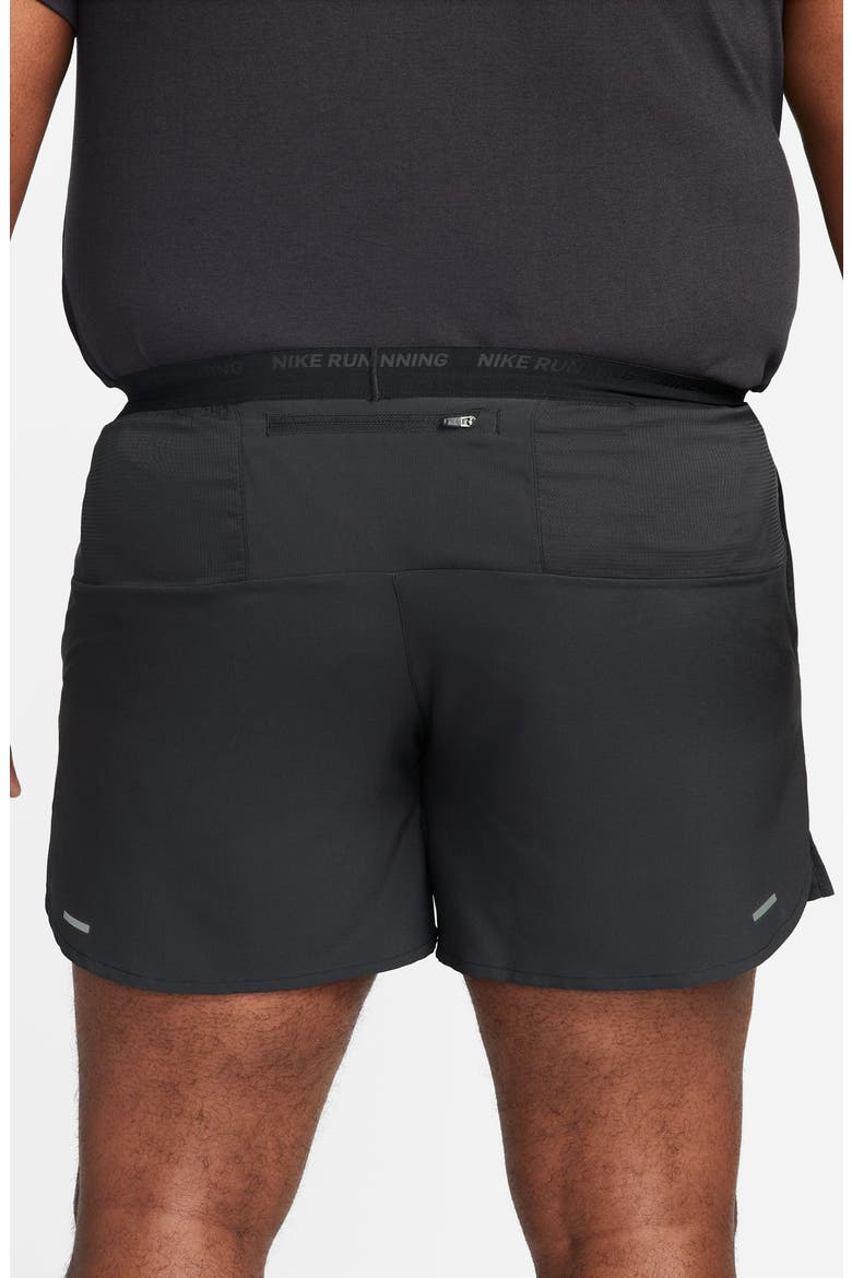 Dri-FIT Stride 5-Inch Running Shorts, Alternate, color, 010 BLACK/REFSIL