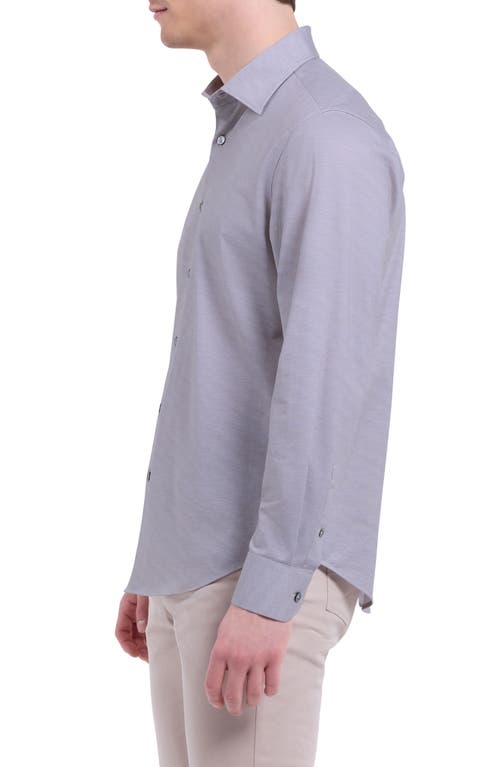 Bugatchi James Ooohcotton® Herringbone Button-up Shirt In Brown