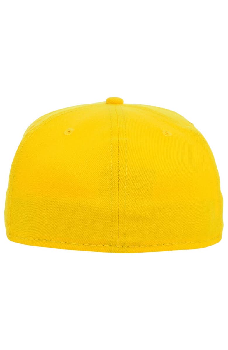 New Era x Paper Planes Men's New Era Yellow Paper Planes 59FIFTY Logo Fitted Hat, Alternate, color, 