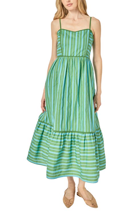 Striped Cotton Maxi Dress