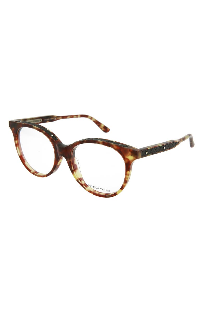 Bottega Veneta 54mm Round Optical Frames, Alternate, color,