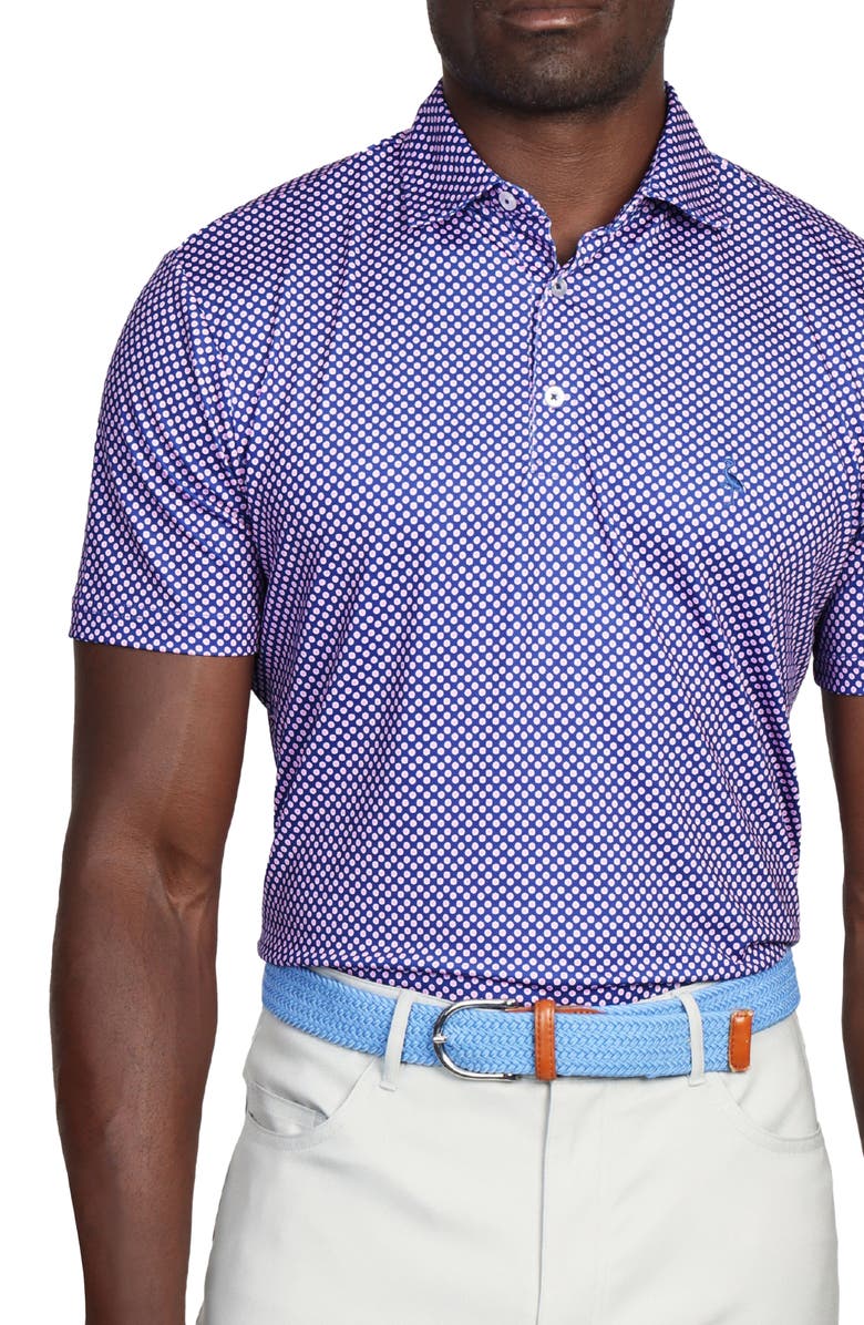 TailorByrd Geo Floral Print Performance Polo, Alternate, color, 